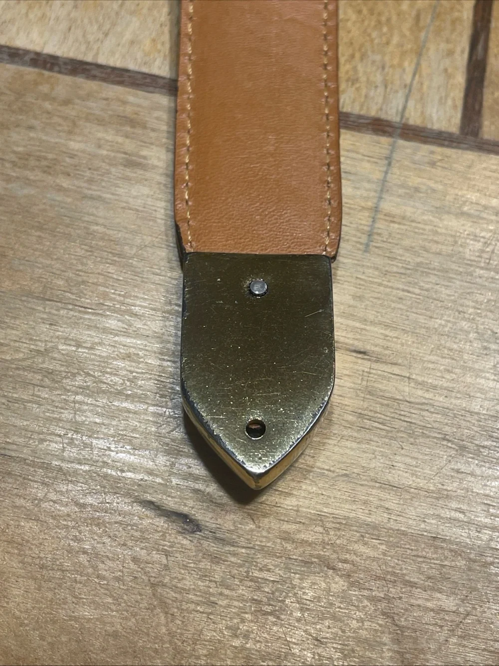 Onyx by Brighton Men’s Brown Leather Croc Embossed Belt with Gold-Tone Buckle 38